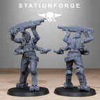 Corrupted Guard Abhumans from StationForge/10 Wargame Miniatures +Gratis Bases