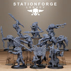 Bogkin Spearmen from StationForgeLegacy/10 Miniatures +Gratis Bases
