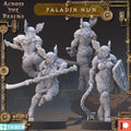 Paladin Nun from Across the Realms,2 Wargame Miniature+ Gratis Bases