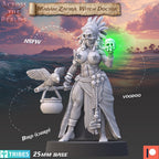 Witch Doctor from Across the Realms, Wargame Miniature+ Gratis Base