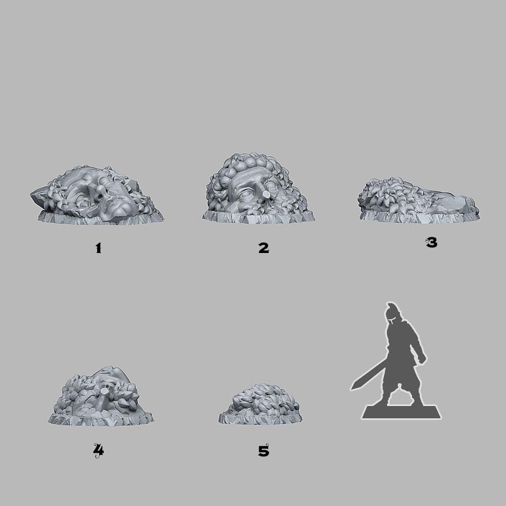 Overgrown Statues from Fantastic Plants And Rocks /5 Miniatures