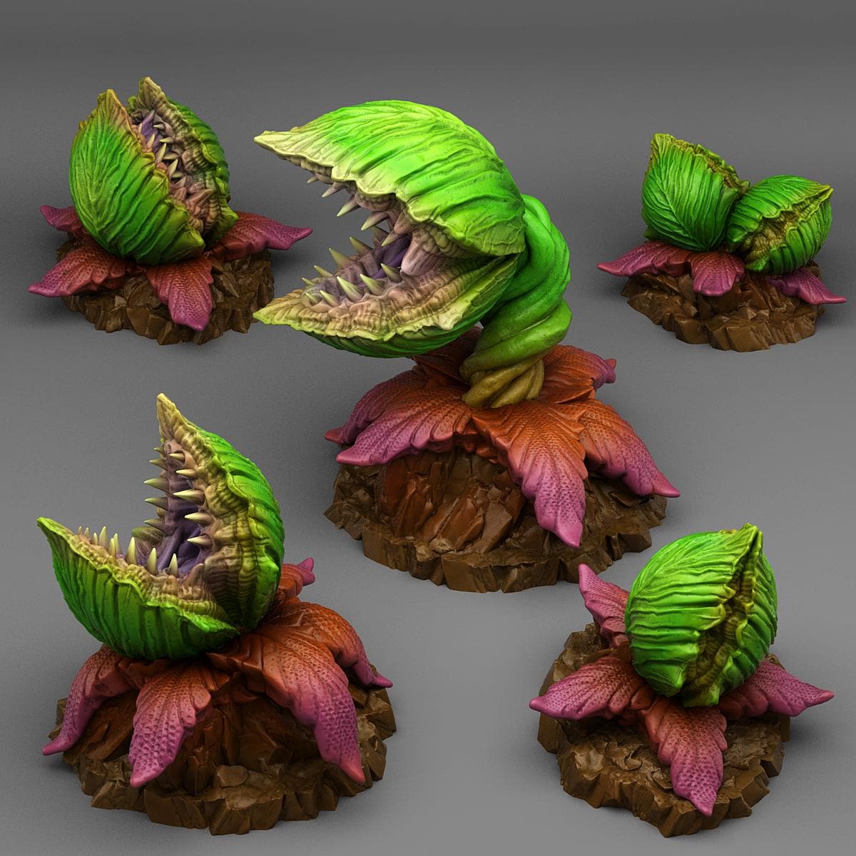 Massive Carnivorous Plants from Fantastic Plants And Rocks /5 Miniatures