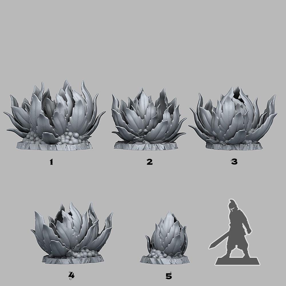 CARNIVOROUS ALIEN PLANTS from Fantastic Plants And Rocks /5 Miniatures