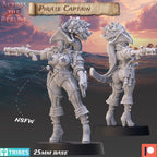 Pirate Captain from Across the Realms, Wargame Miniature+ Gratis Base