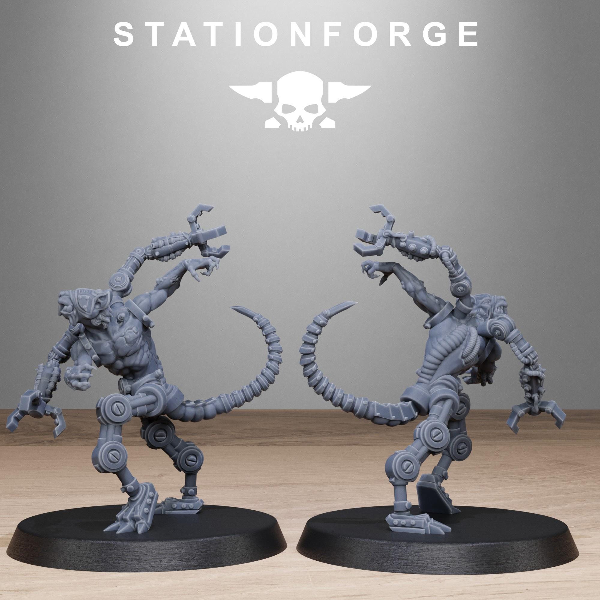 Raticus Technoclaw von StationForge/Wargame Miniaturen, 10 Figuren +Bases