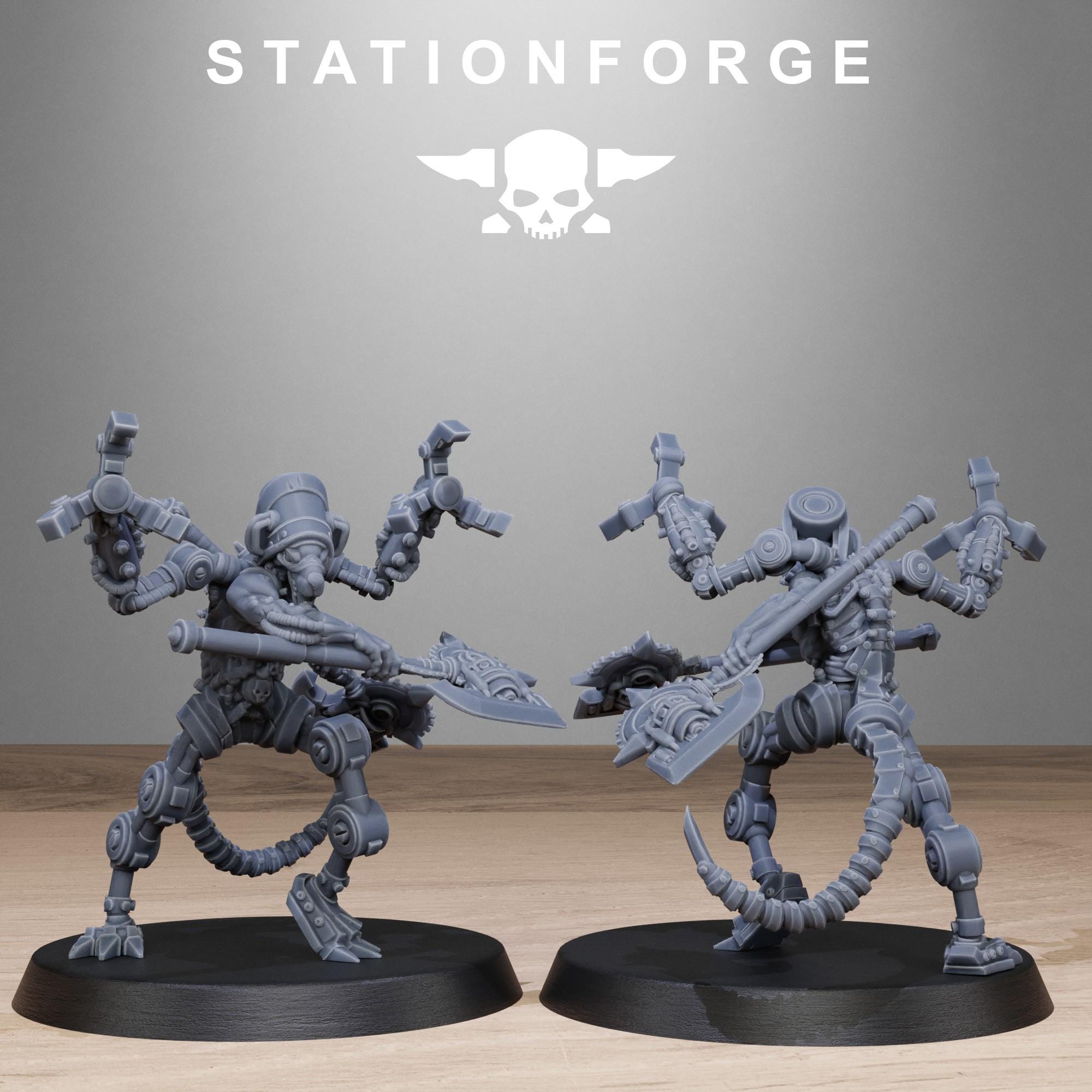 Raticus Technoclaw von StationForge/Wargame Miniaturen, 10 Figuren +Bases