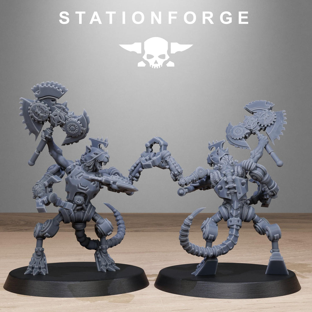 Raticus Technoclaw von StationForge/Wargame Miniaturen, 10 Figuren +Bases