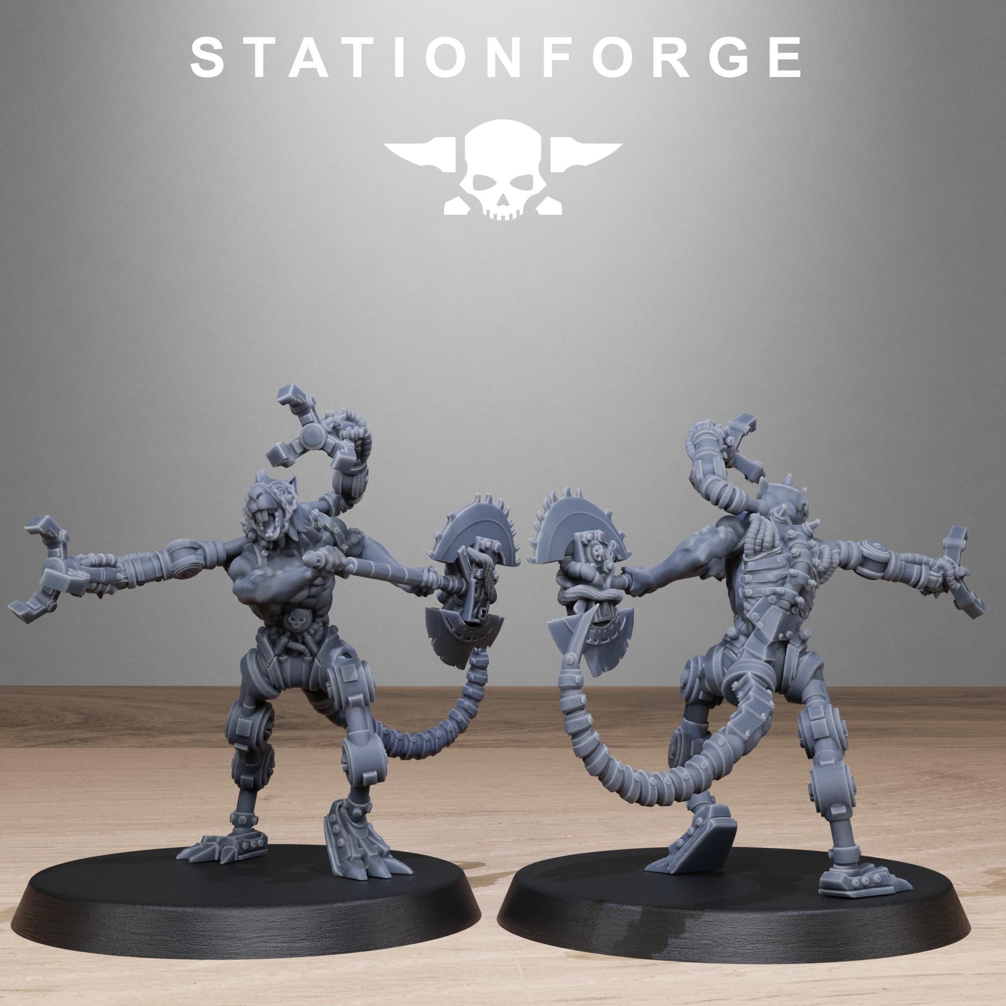 Raticus Technoclaw von StationForge/Wargame Miniaturen, 10 Figuren +Bases