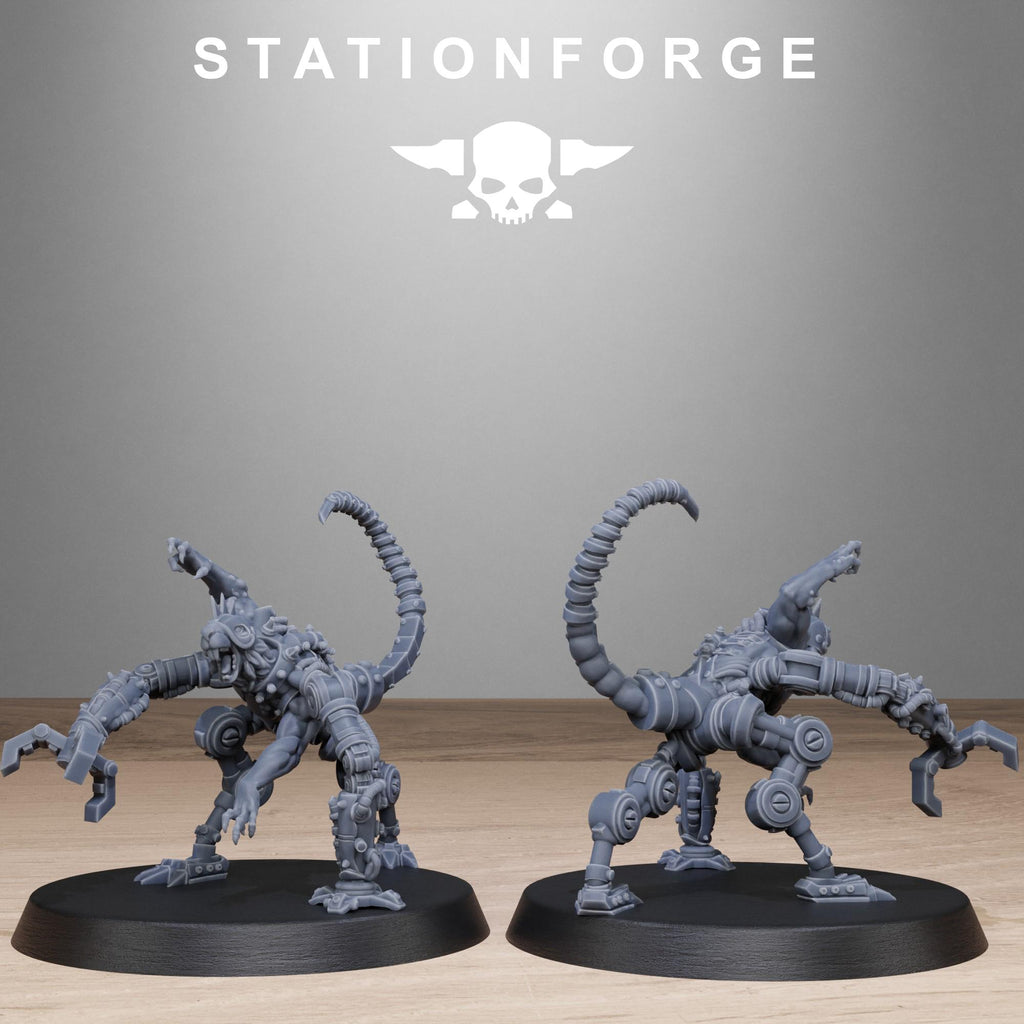 Raticus Technoclaw von StationForge/Wargame Miniaturen, 10 Figuren +Bases