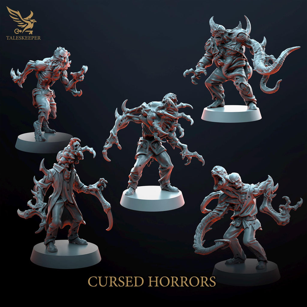 CURSED HORRORS von Taleskeeper/ Tabletop Miniatur, 5 Figuren + Gratis Bases
