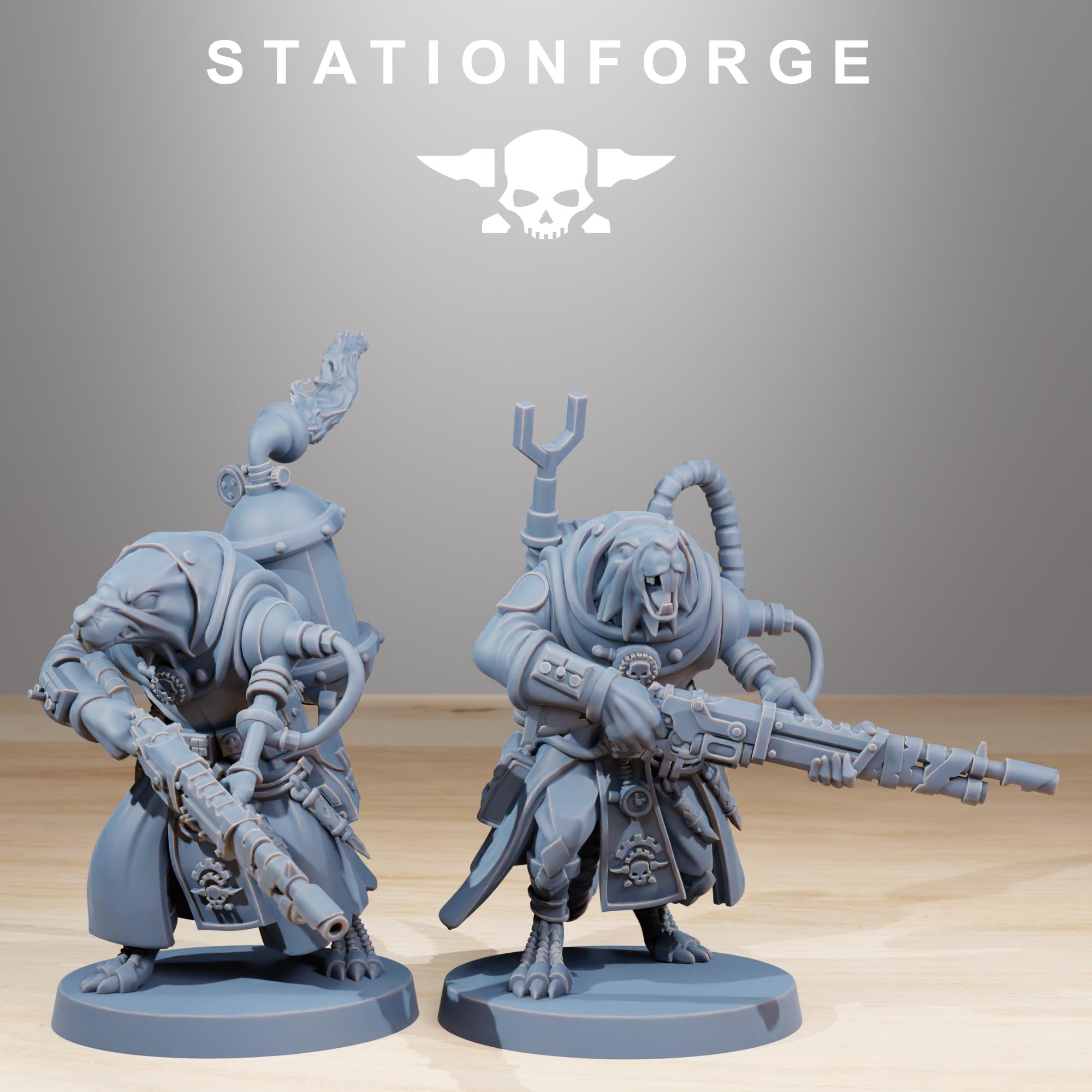 Raticus Grunts+ Leader von StationForge/Wargame Miniaturen, 11 Figuren +Bases