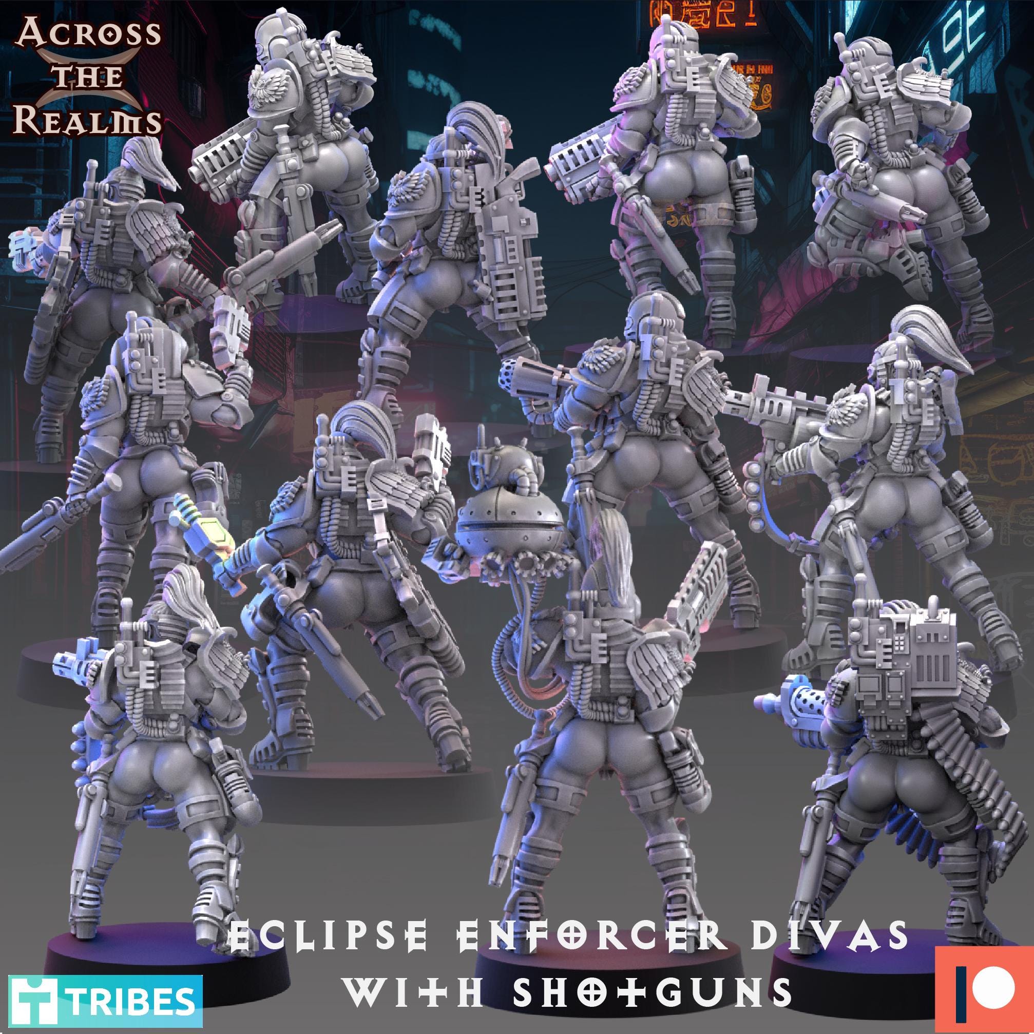 Grimdark Justice from Across the Realms, Wargame Miniatures+ Gratis Bases