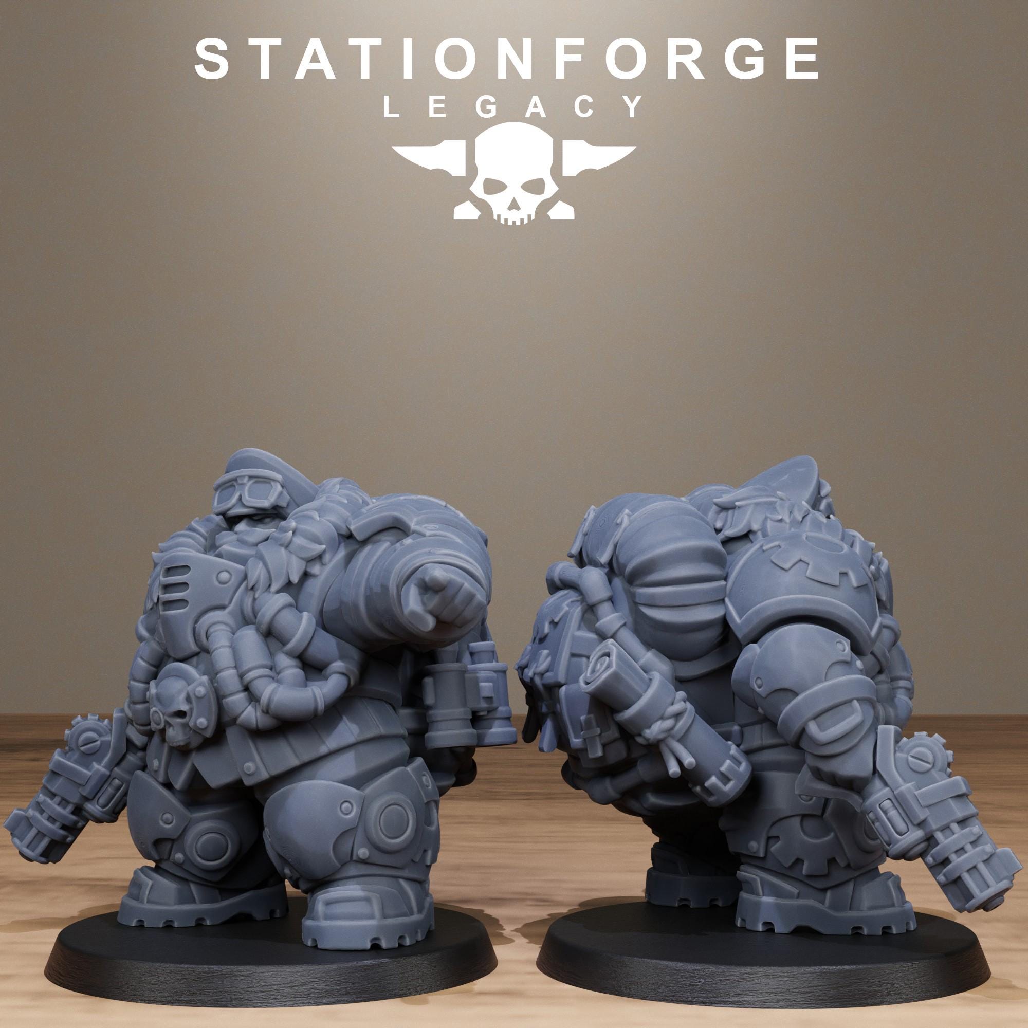Ironvale Gearholders Infantry from StationForgeLegacy/10 Miniatures +Gratis Bases