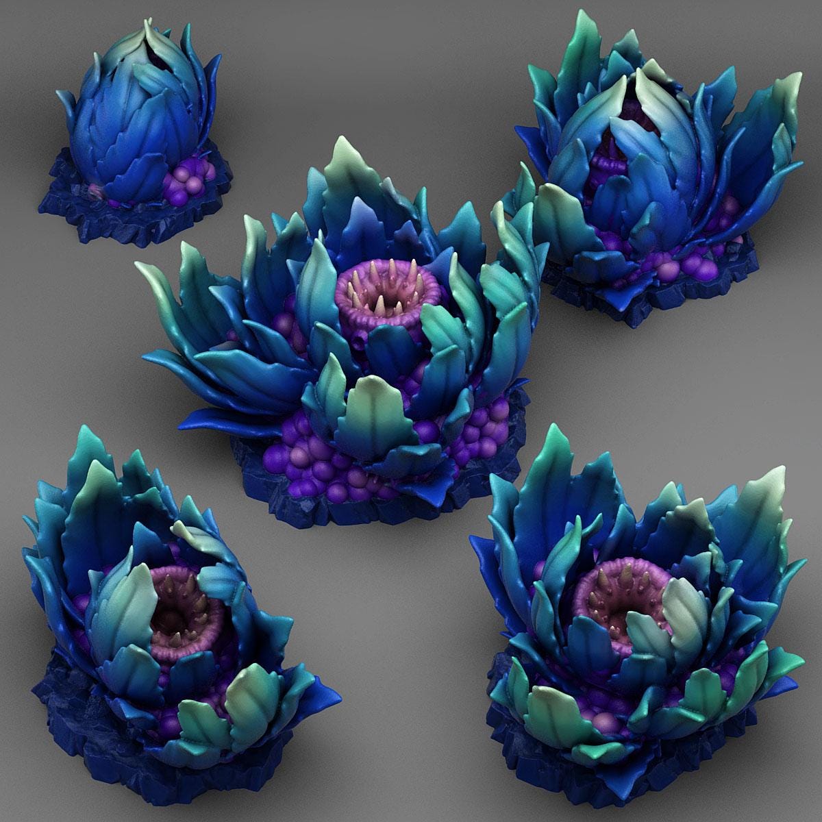 CARNIVOROUS ALIEN PLANTS from Fantastic Plants And Rocks /5 Miniatures