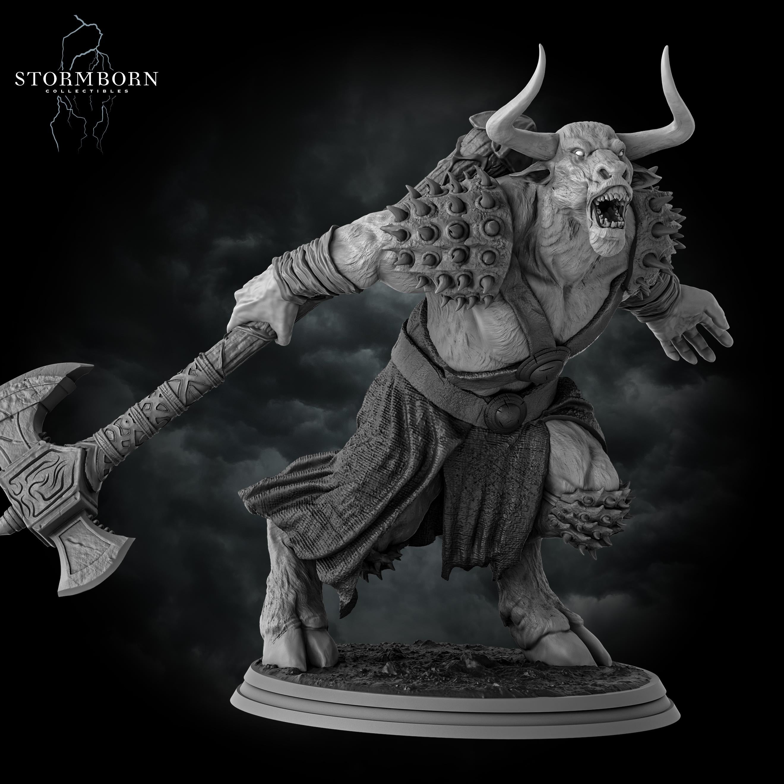 Minotaur from Stormborn Collectibles, Wargame Miniature+ Gratis Base