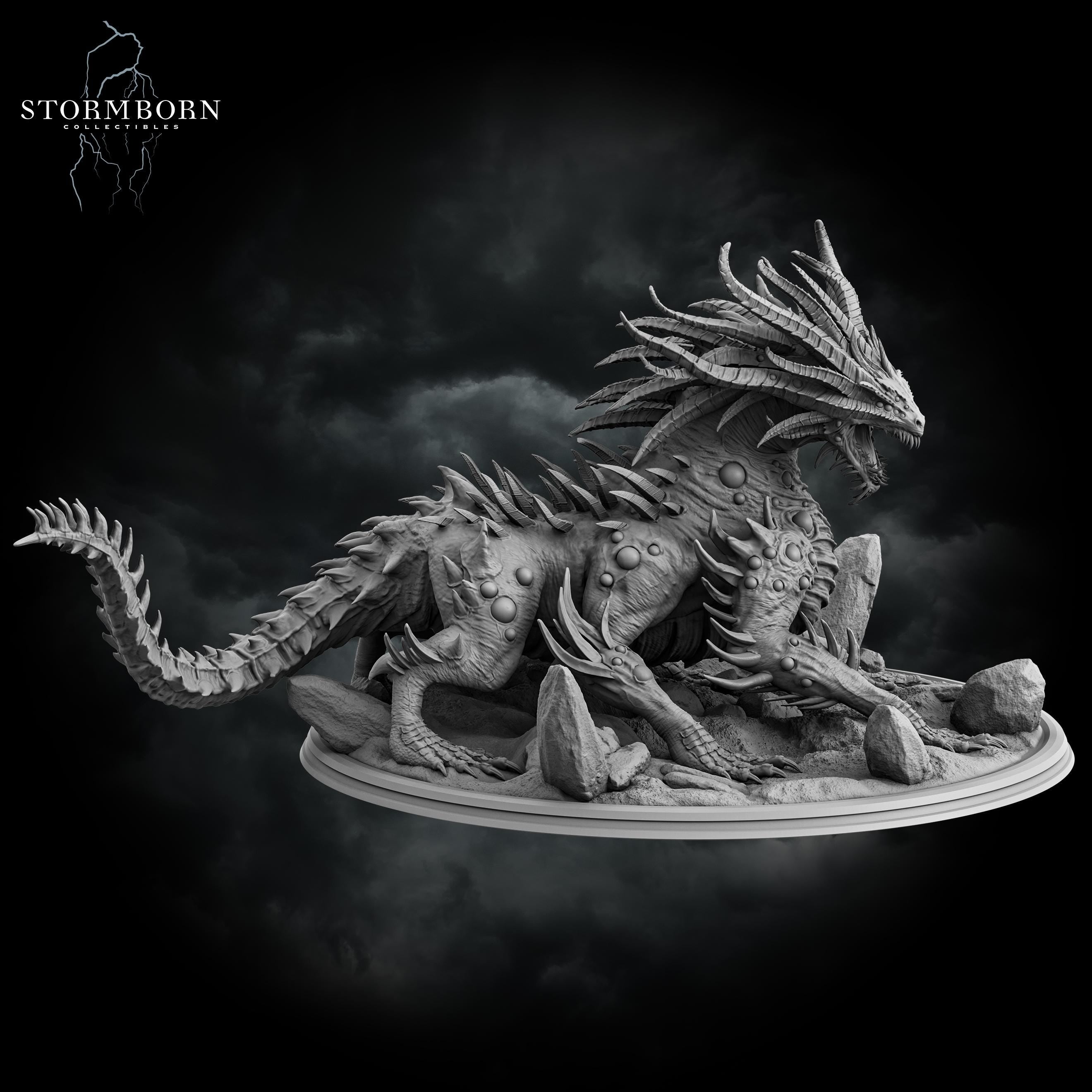 Basilisk King from Stormborn Collectibles, Wargame Miniature+ Base