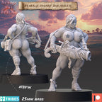 Female Dwarf Bucaneer from Across the Realms, Wargame Miniature+ Gratis Base