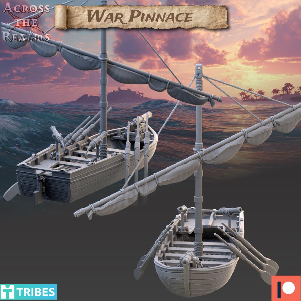War Pinnace from Across the Realms, Wargame Miniature /whole set