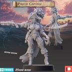 Pirate Captain from Across the Realms, Wargame Miniature+ Gratis Base