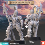 Female Orc Bucaneer from Across the Realms, Wargame Miniature+ Gratis Base