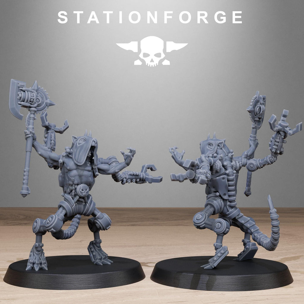 Raticus Technoclaw von StationForge/Wargame Miniaturen, 10 Figuren +Bases