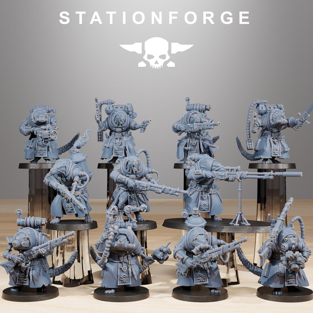 Raticus Grunts+ Leader von StationForge/Wargame Miniaturen, 11 Figuren +Bases