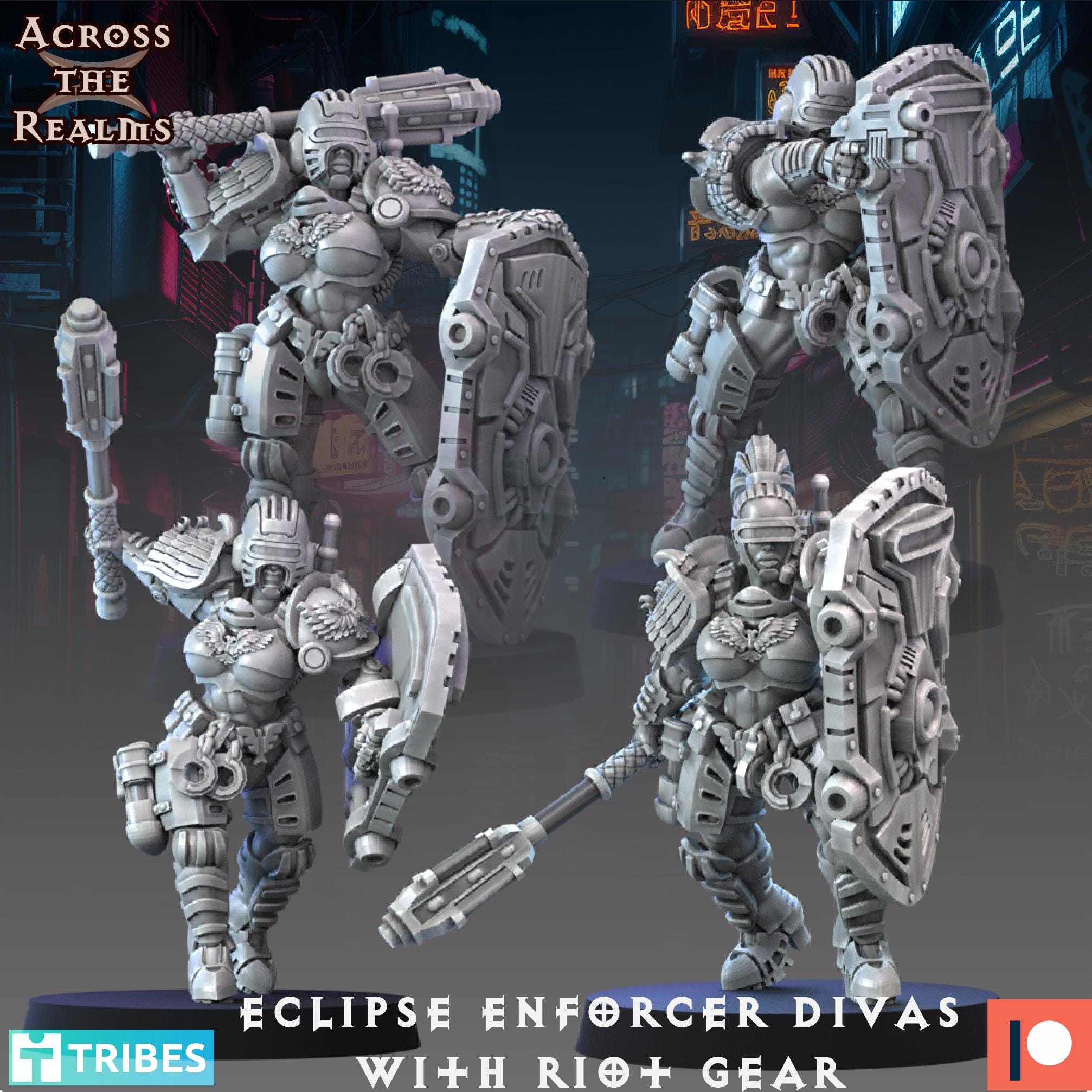 Grimdark Justice from Across the Realms, Wargame Miniatures+ Gratis Bases