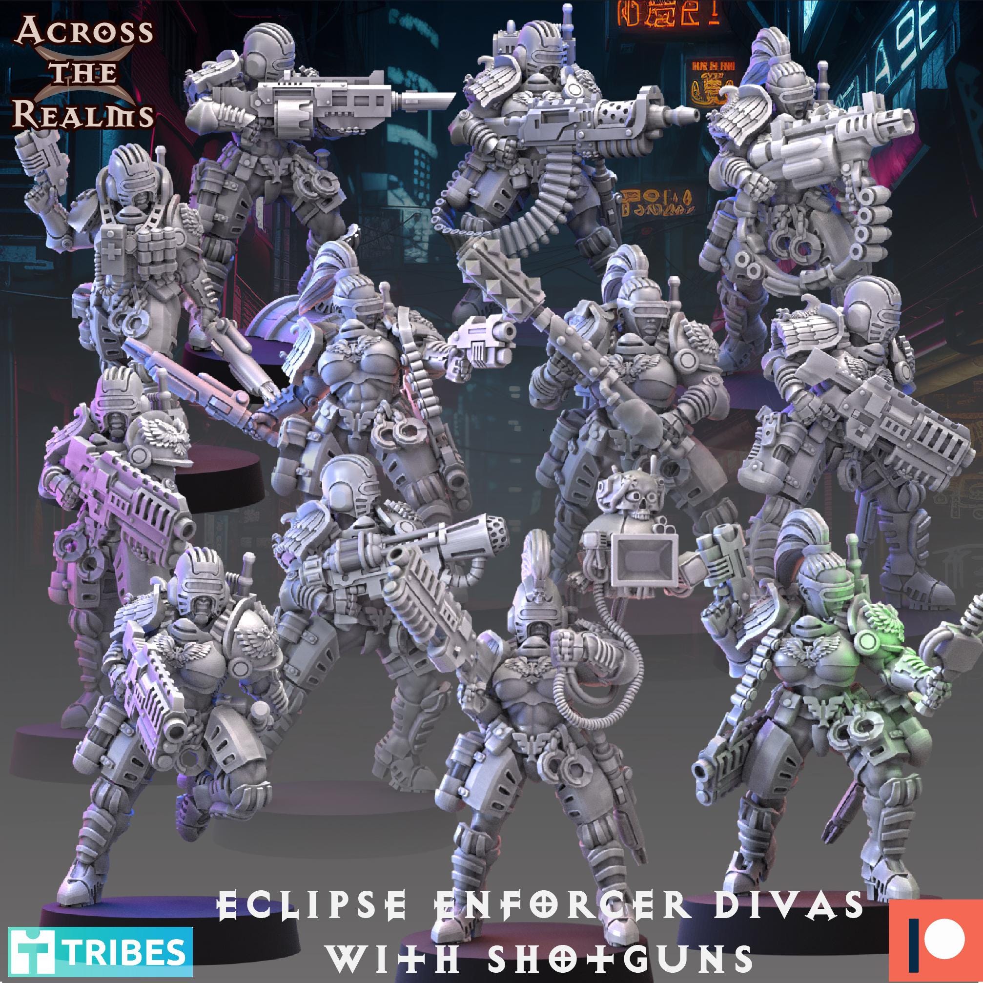 Grimdark Justice from Across the Realms, Wargame Miniatures+ Gratis Bases