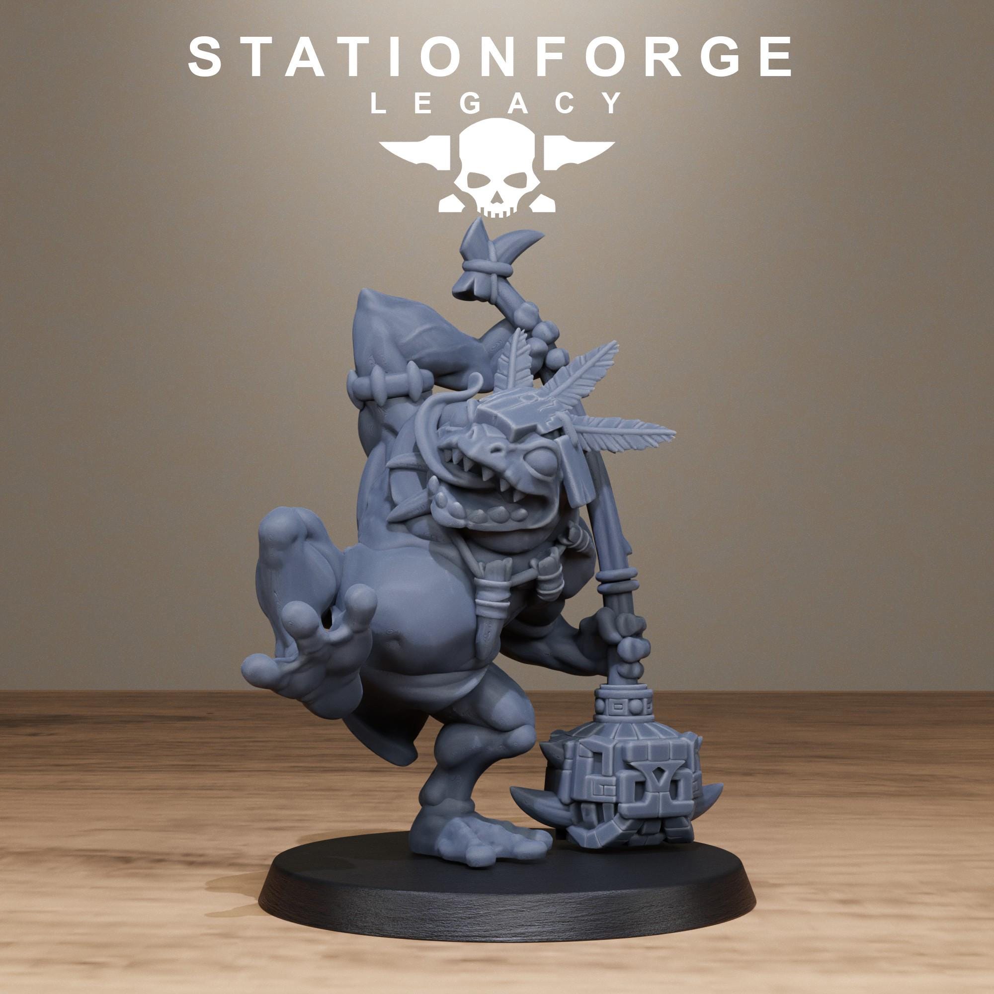 Bogkin Ogres from StationForgeLegacy/3 Miniatures +Gratis Bases