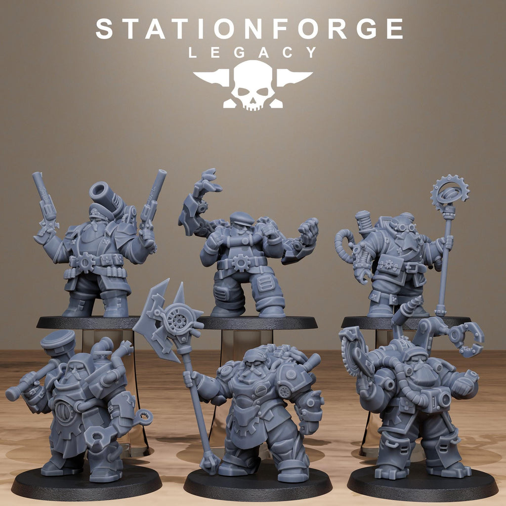 Ironvale Leaders from StationForgeLegacy/6 Miniatures +Gratis Bases