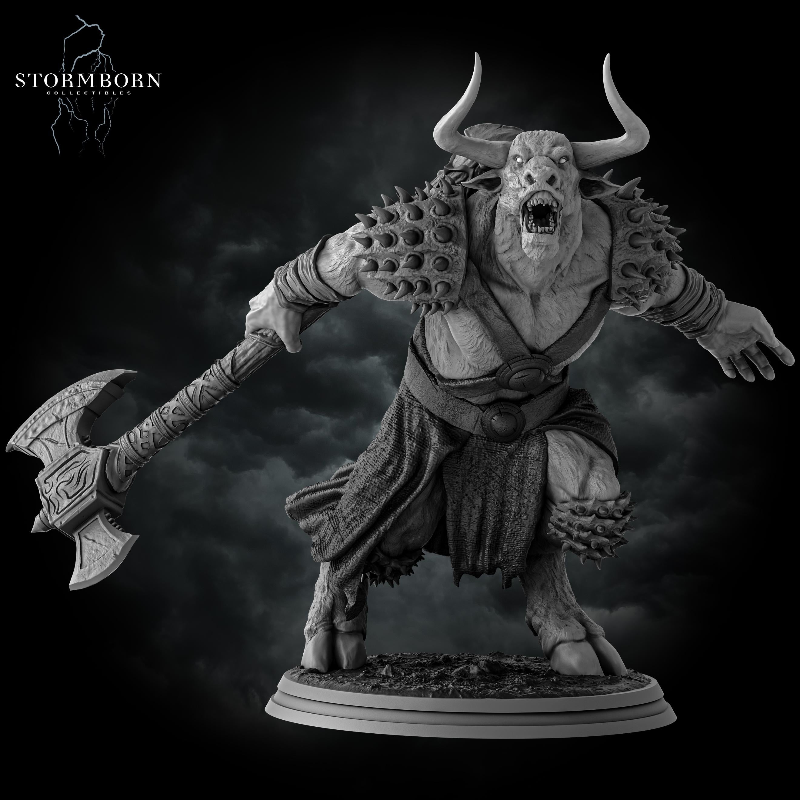 Minotaur from Stormborn Collectibles, Wargame Miniature+ Gratis Base