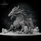 Basilisk King from Stormborn Collectibles, Wargame Miniature+ Base