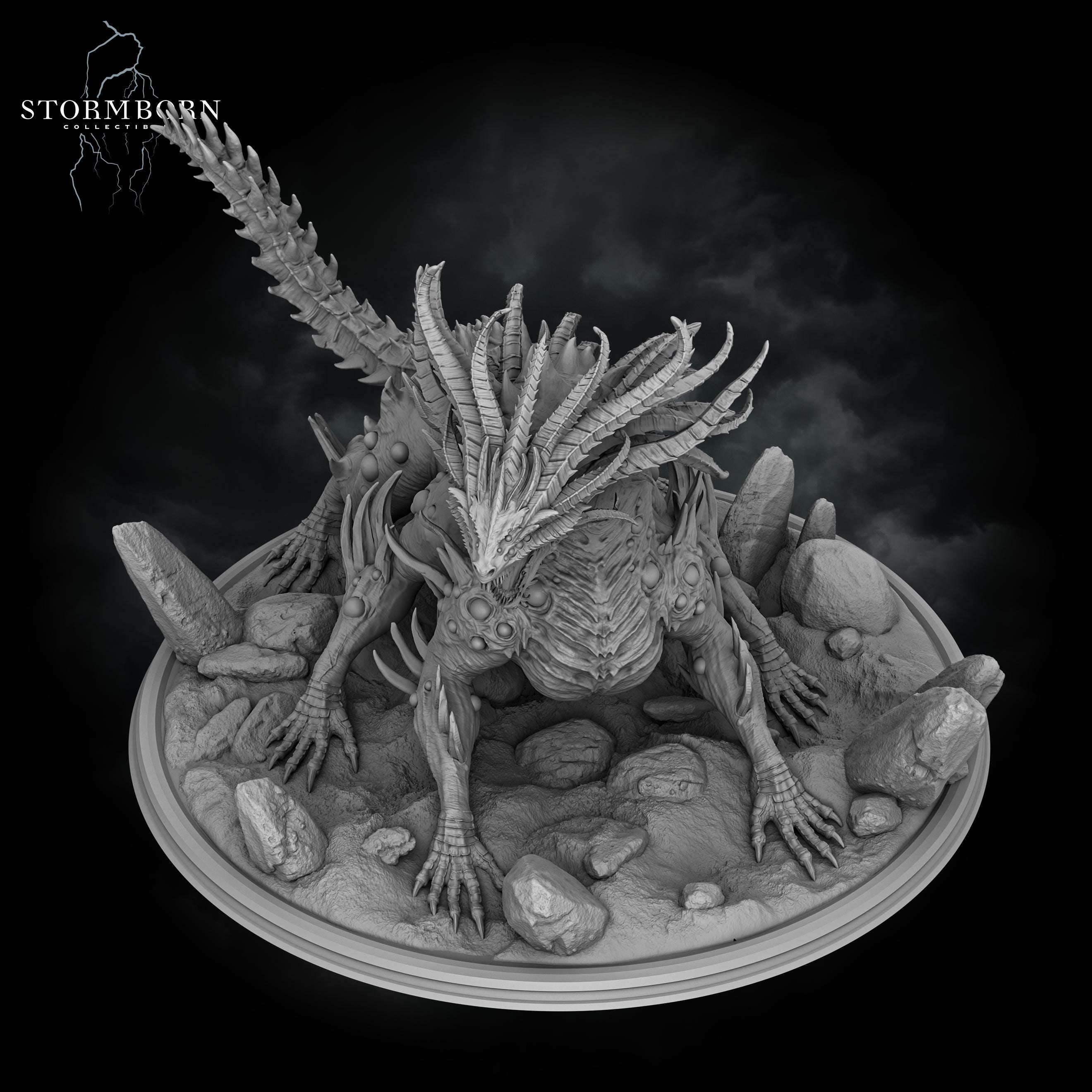 Basilisk King from Stormborn Collectibles, Wargame Miniature+ Base