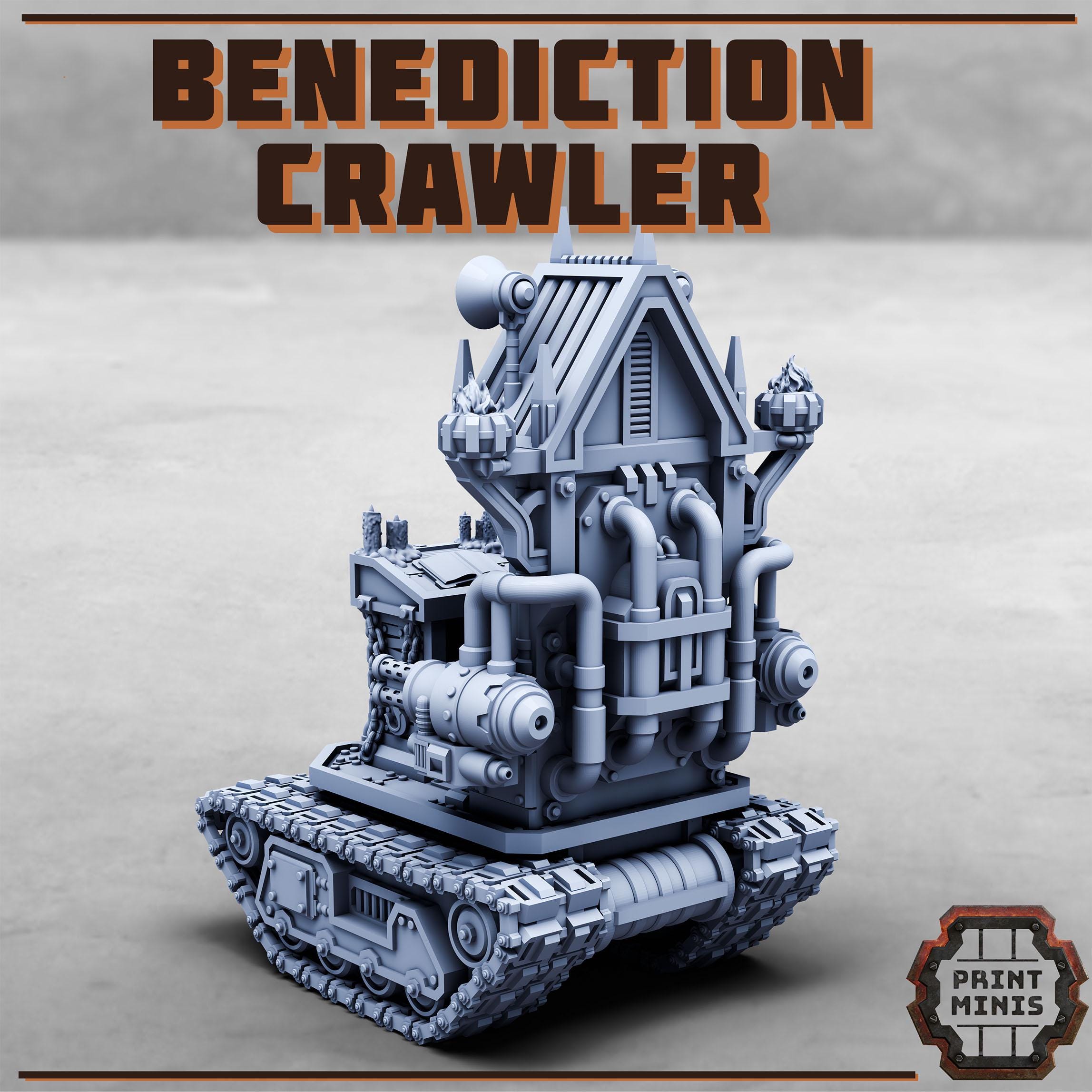 Benediction Crawler - Purifier Gang from PrintMinis/ Wargame, Tabletop Miniatur+ Base