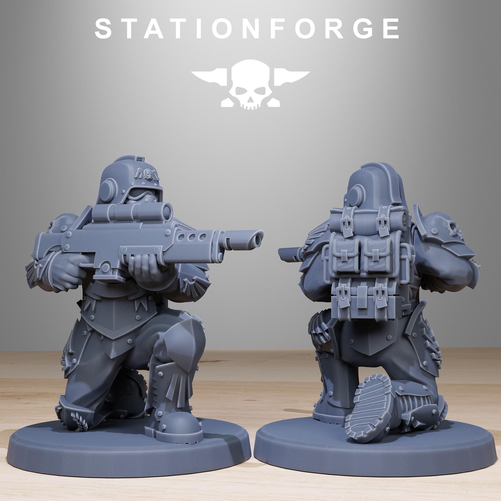 GrimGuard Elites from StationForge/12 Miniatures +Gratis Bases