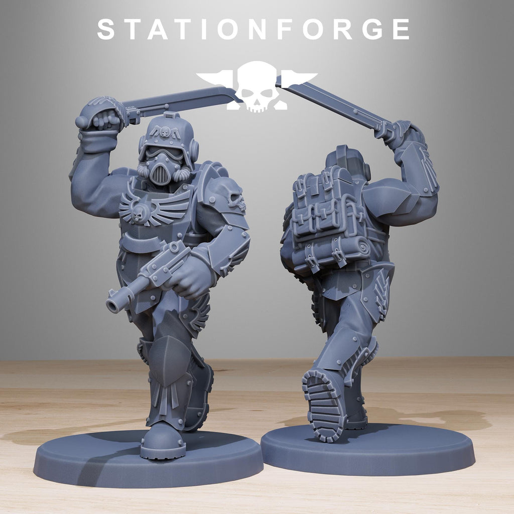 GrimGuard Elites from StationForge/12 Miniatures +Gratis Bases