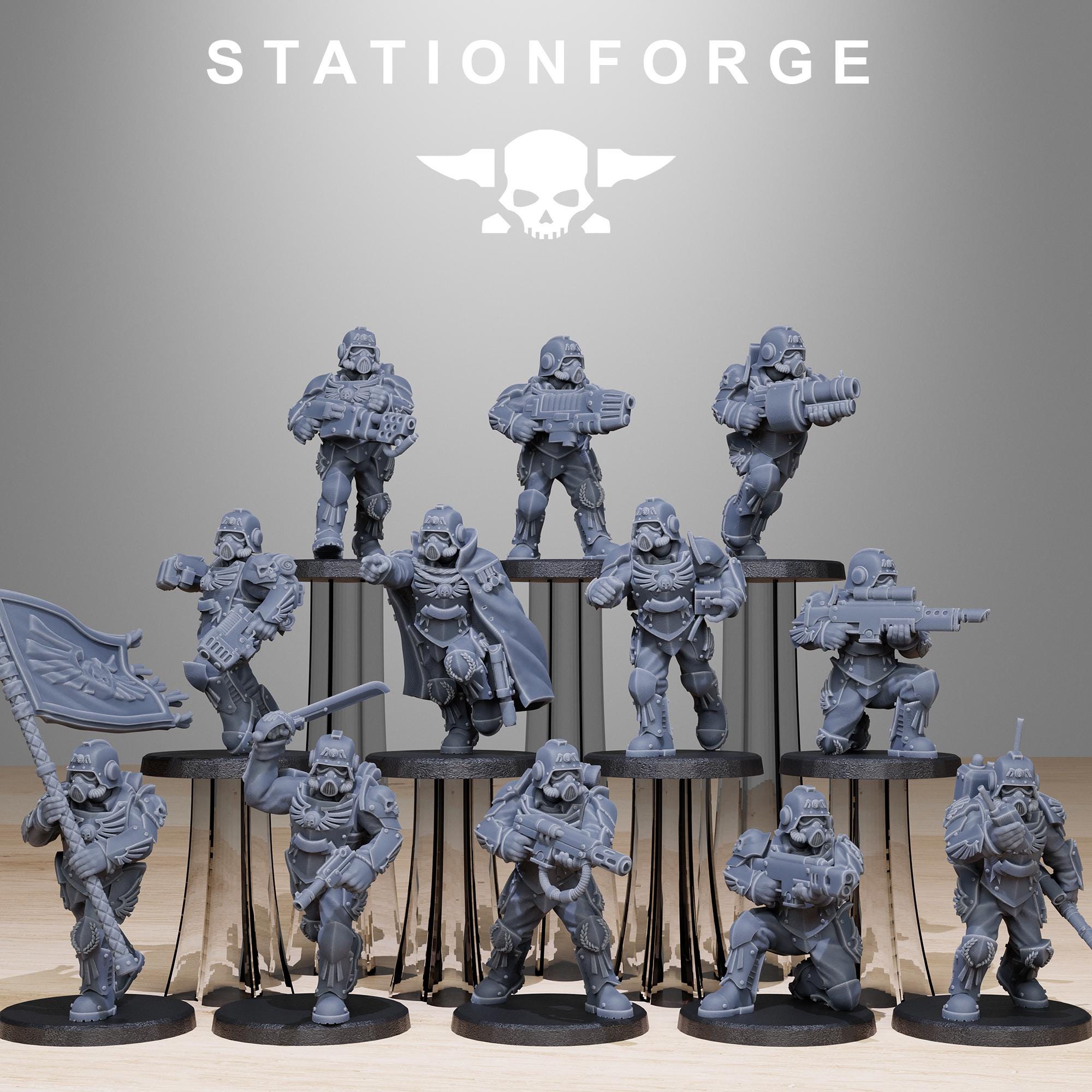 GrimGuard Elites from StationForge/12 Miniatures +Gratis Bases