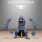 GrimGuard Shovel Fighters from StationForge/10 Miniatures +Gratis Bases