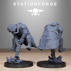 GrimGuard Shovel Fighters from StationForge/10 Miniatures +Gratis Bases