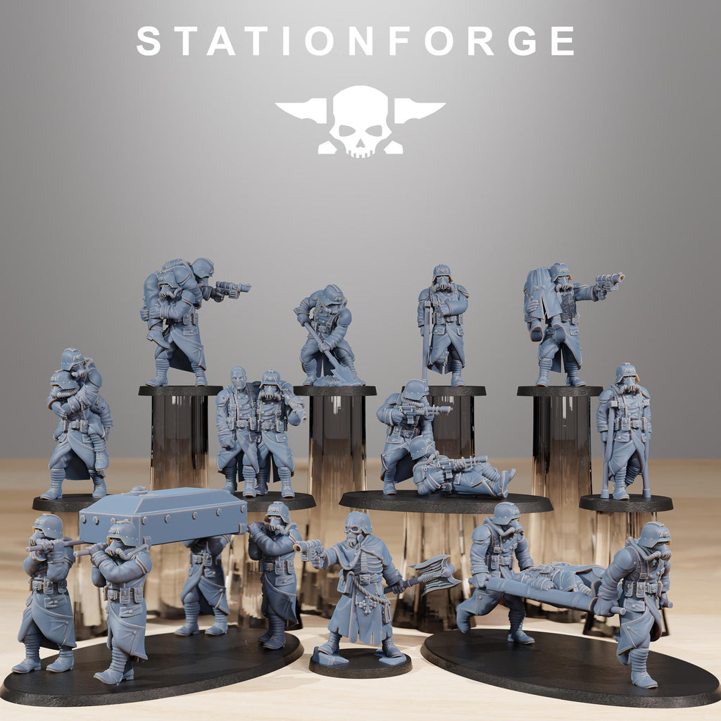 GrimGuard Casualties from StationForge/11 Miniatures +Gratis Bases