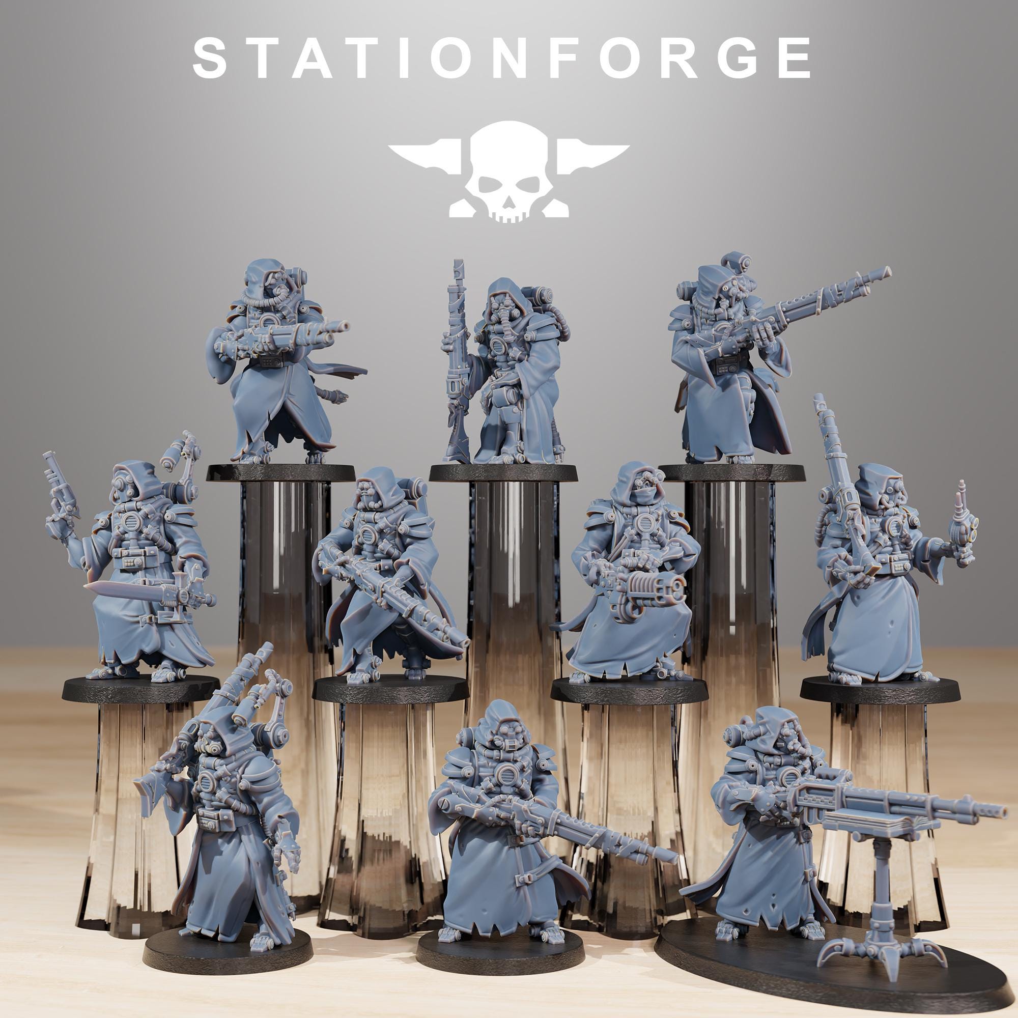 Scavenger Hunters from StationForge/11 Miniatures +Gratis Bases