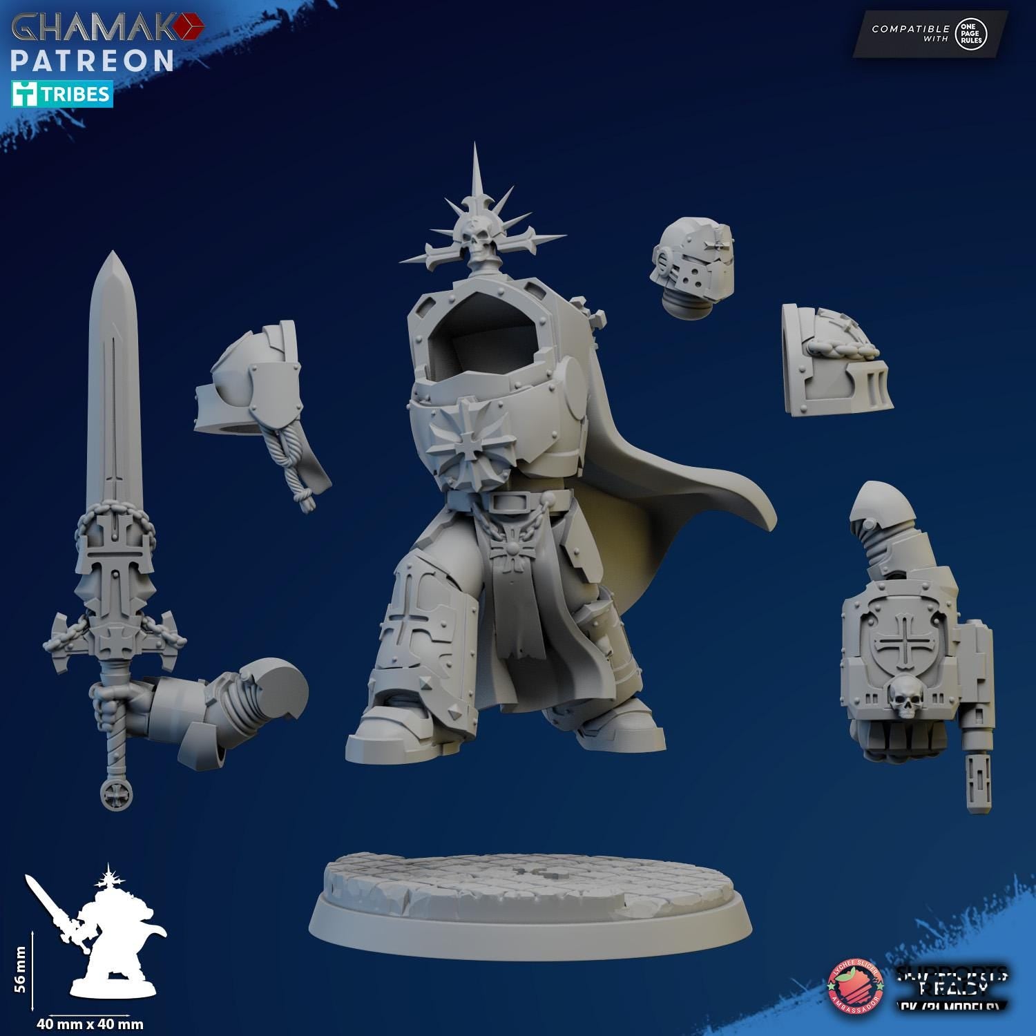 Lord Of The Temple Exterminator 5 from Ghamak, Wargame Miniature+ Gratis Base