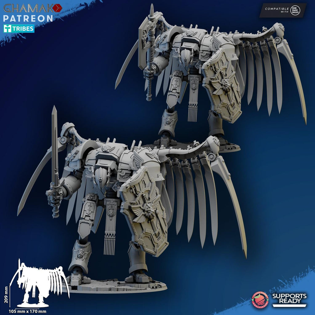 Angelic Titan full Set from Ghamak, 1 Wargame Miniature+ Gratis Base