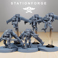 Scavenger Operators from StationForge/5 Miniatures +Gratis Bases