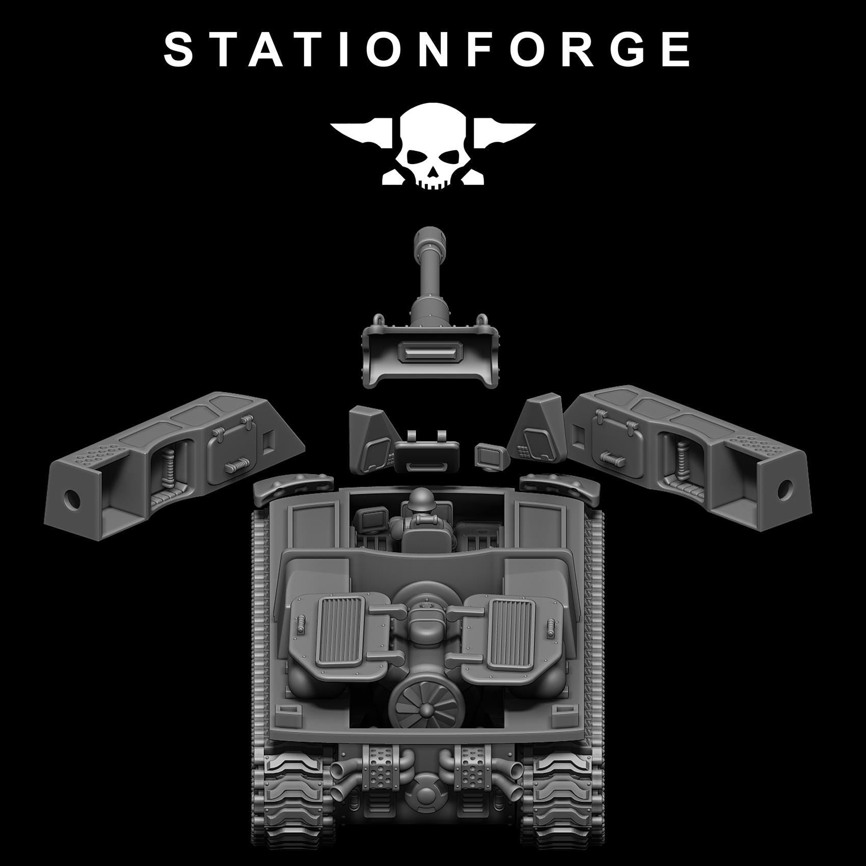 FreeGuard Battle Tank from StationForge/full set +Gratis Base