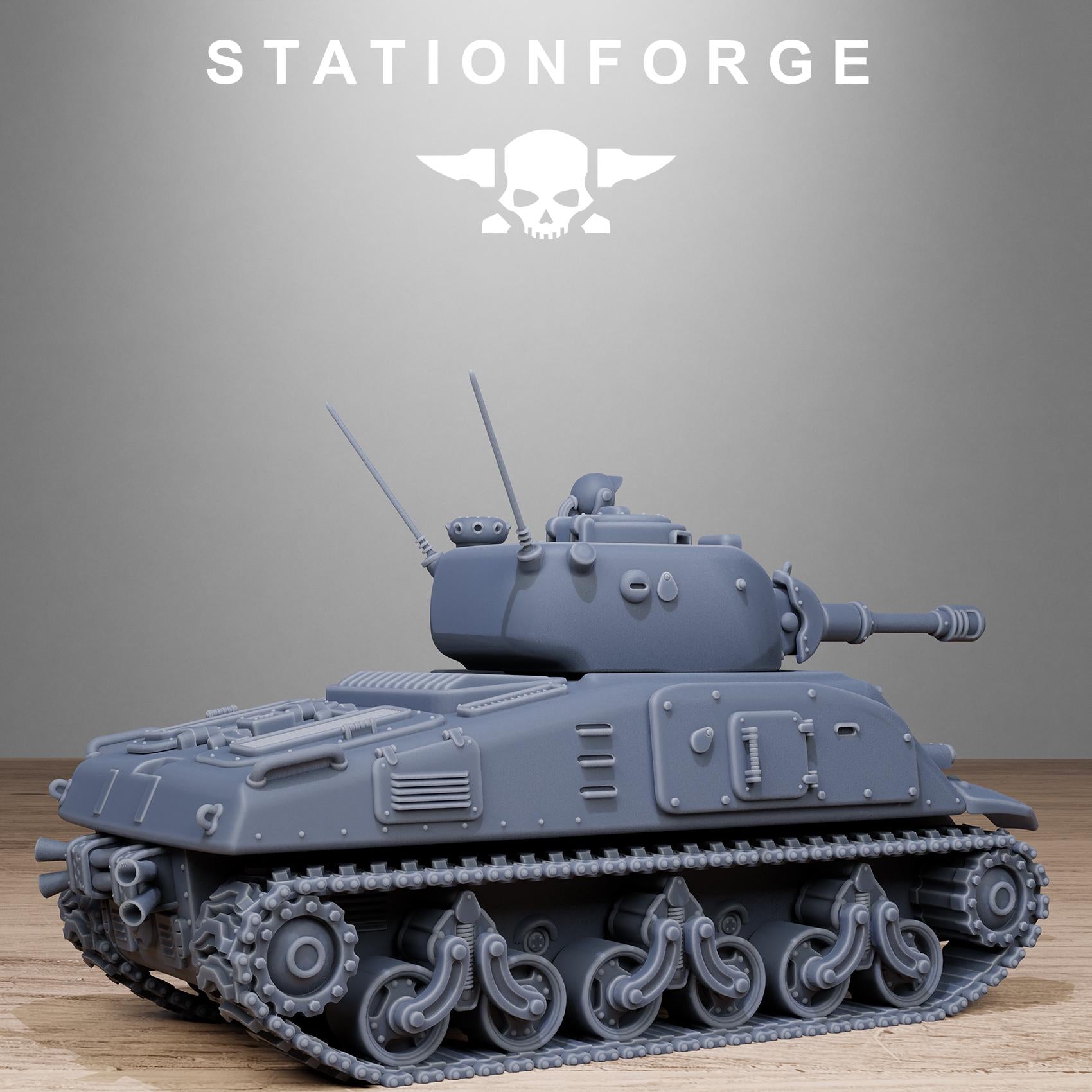 FreeGuard Battle Tank from StationForge/full set +Gratis Base