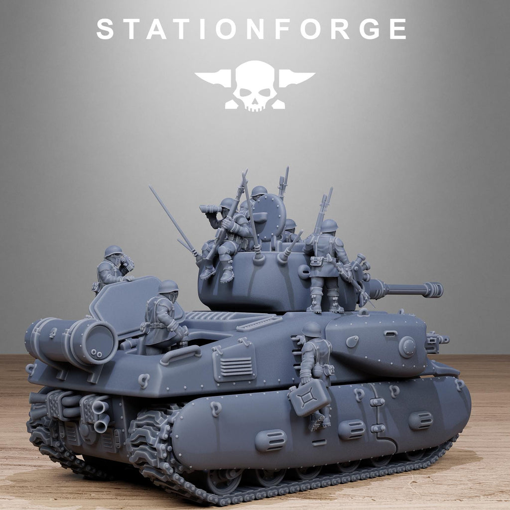 FreeGuard Battle Tank from StationForge/full set +Gratis Base