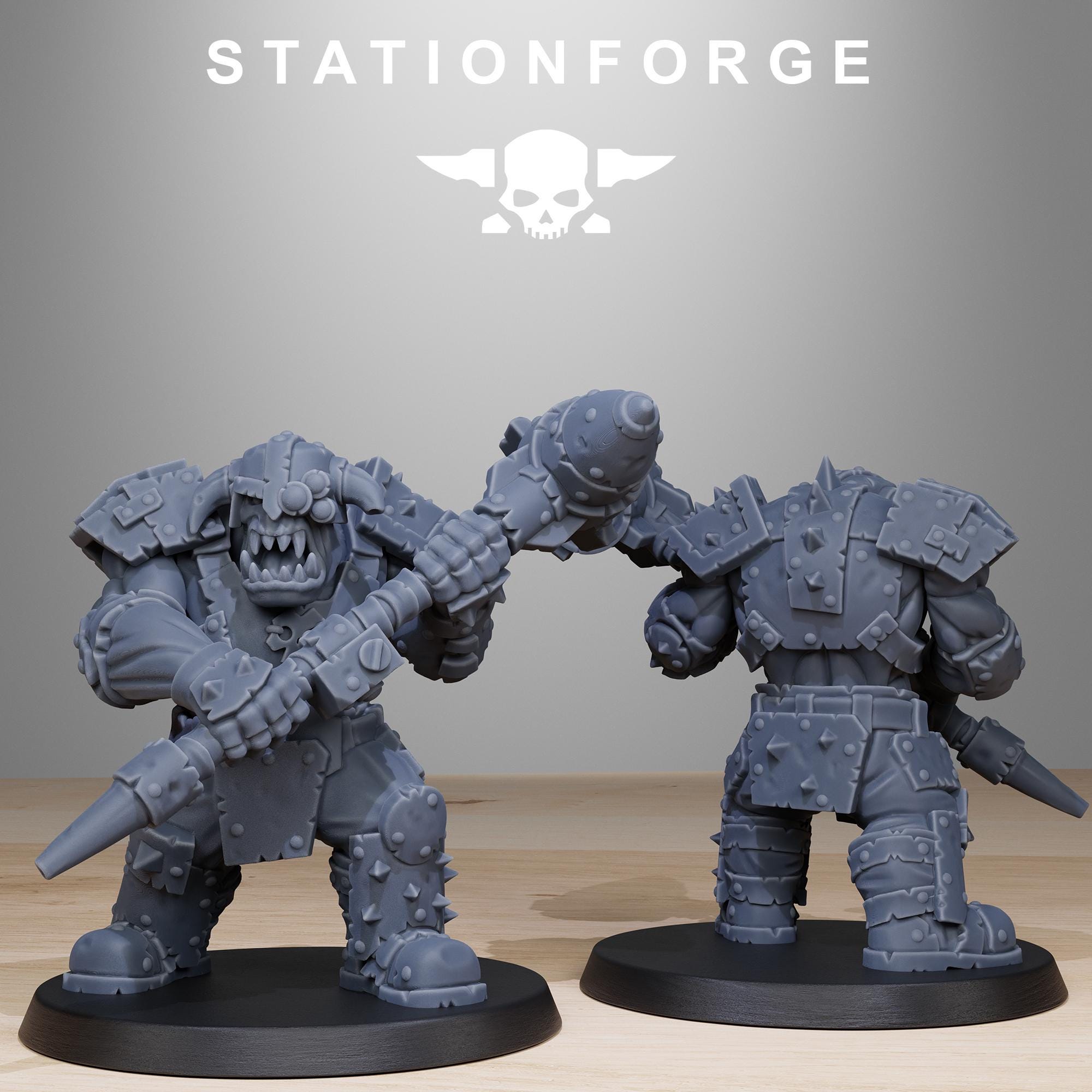 Orkaz Smasherz from StationForge/8 Miniatures +Gratis Bases