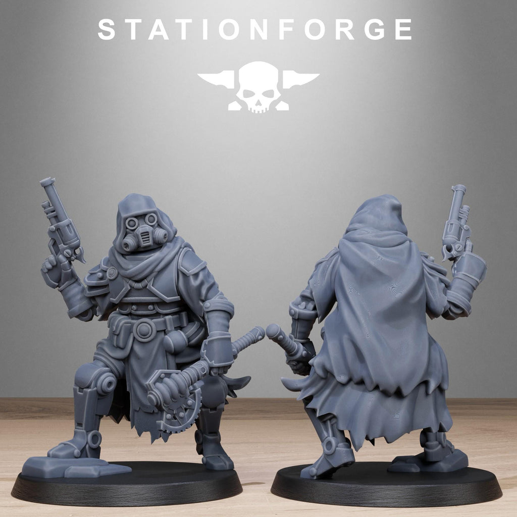 Scavenger Tech Magicians from StationForge/10 Miniatures +Gratis Bases