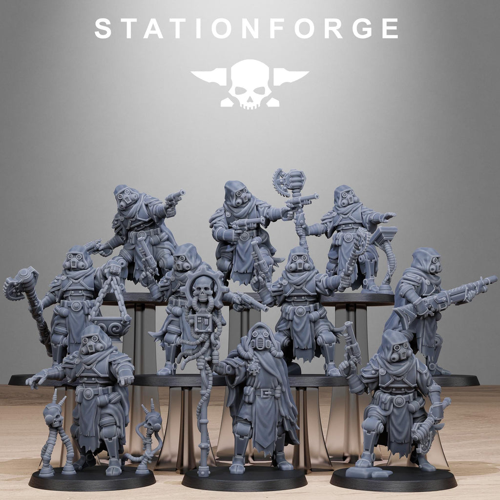 Scavenger Tech Magicians from StationForge/10 Miniatures +Gratis Bases